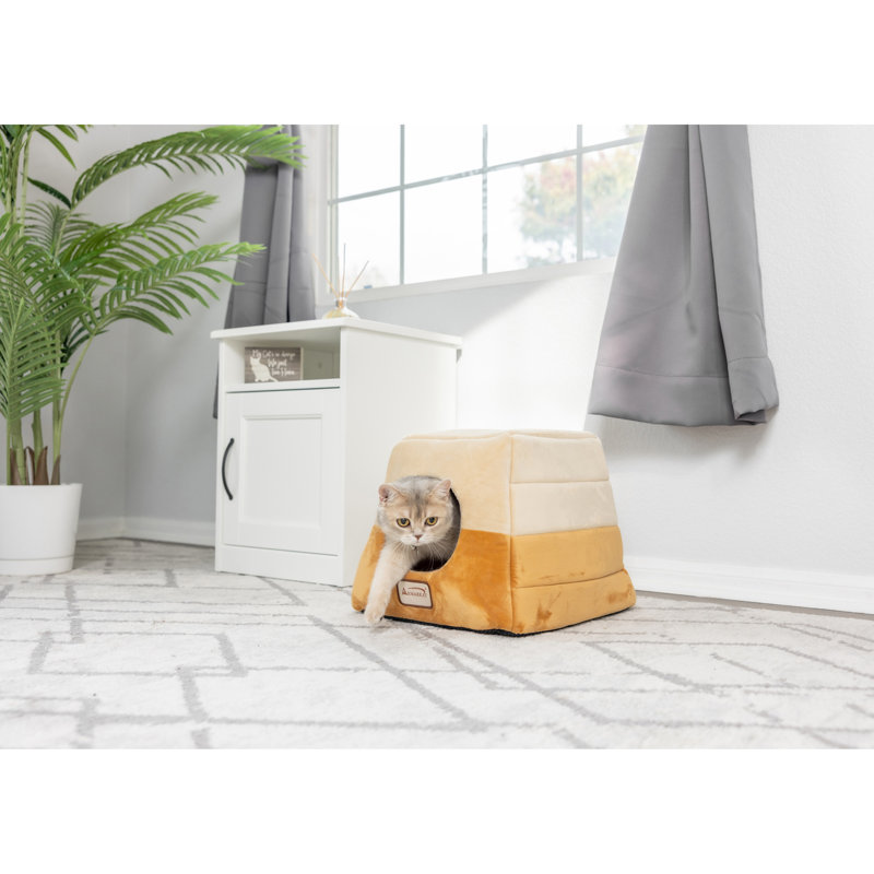 Velvet Bolster Pet Bed