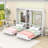Dual Twin Murphy Beds Unit with Convertible Shelf-973648757