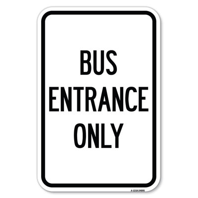 Plaque d'entrée pour bus seulement / 24095