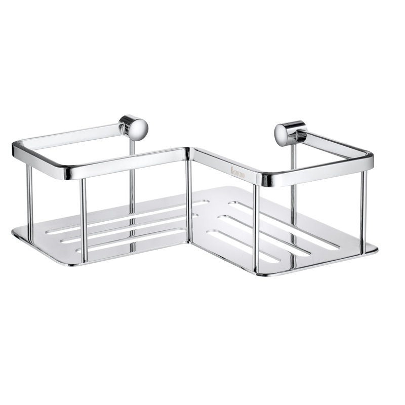 Wall mounted corner shower basket 
