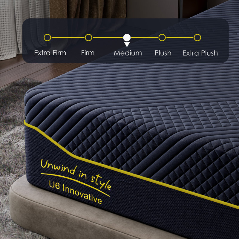Matelas en mousse viscoélastique gélifiée rafraîchissante 10 "/ 12" / 14 "dans une boîte, Très grand lit, 14"