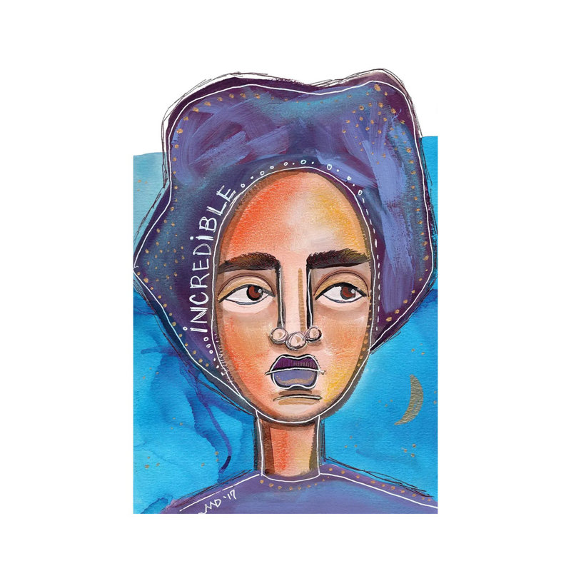 Incredible by Akaimi The Artist - Wrapped Canvas Print, 20.32 cm H x 30.48 cm W