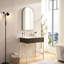 Miroir arqué encadré en aluminium noir 40 * 30 pouces pour le décor du salon - Image claire, rouille, design luxueux 30 x 40 en métal, installation facile-399508376