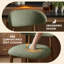 Chaise rembourrée en bois massif avec tabouret-1906270894