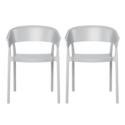 Chaise de salle à manger d'extérieur empilable