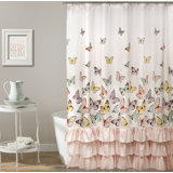 Flutter Butterfly Butterfly Single Shower Curtain