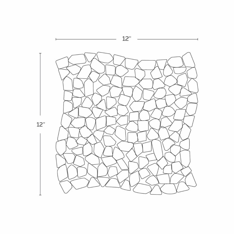 Komorebi 12x12 Pebble Polished Glass Mosaic Tile, Bonfire Red