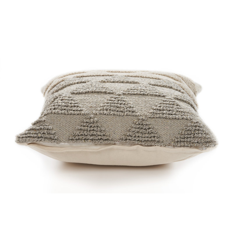 Gray Gradient Cotton Square Throw Pillow