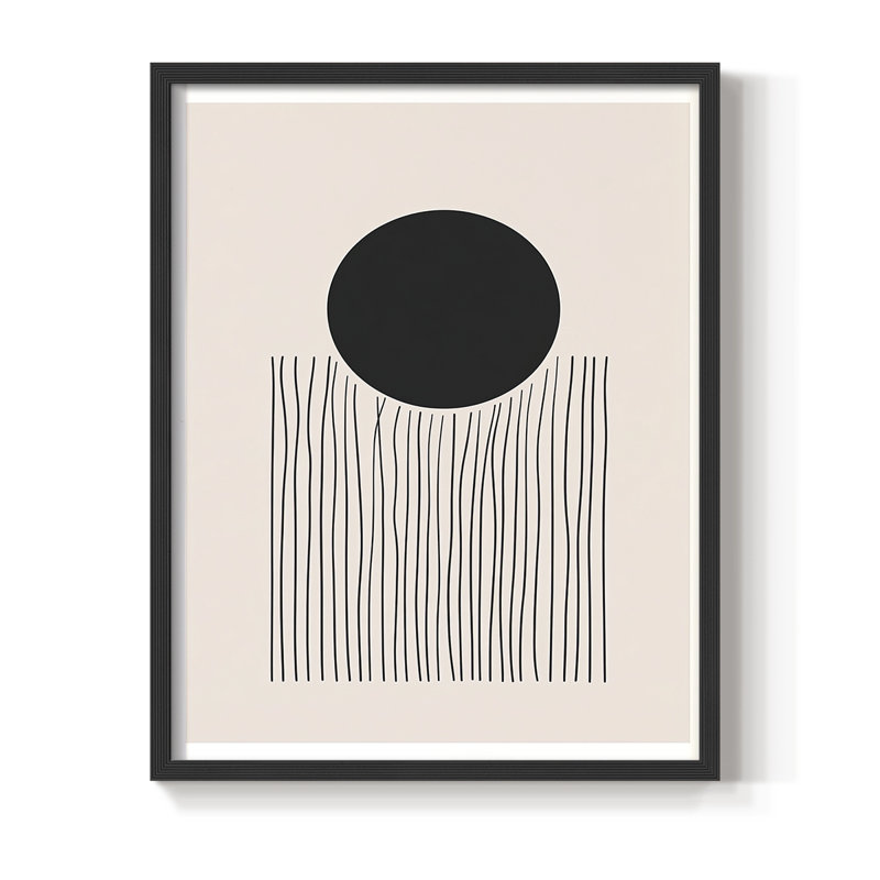 «Abstract Abstract», reproduction encadrée - prêt à accrocher, H 20 po x l 16 po, Noir
