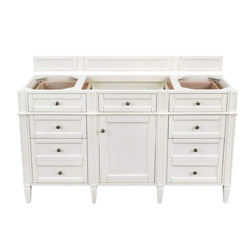 Meuble-lavabo simple 60 po Dussault, 8 po, Blanc, Blanc