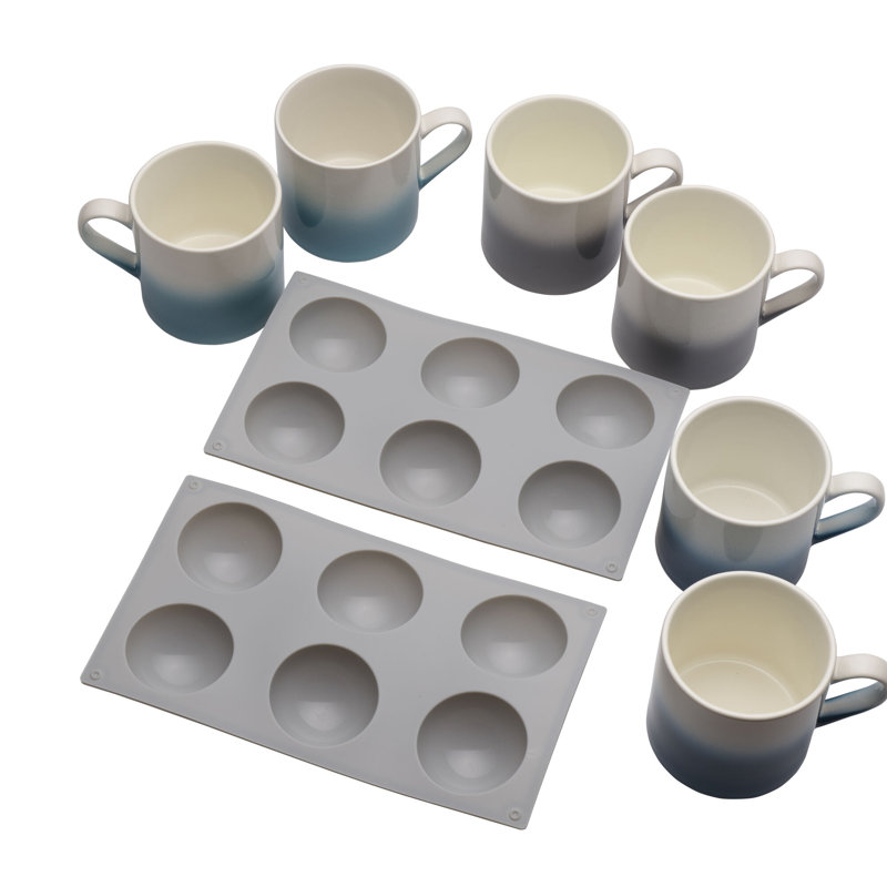 Multicolore Pfaltzgraff, ensemble de 2 tasses en chocolat