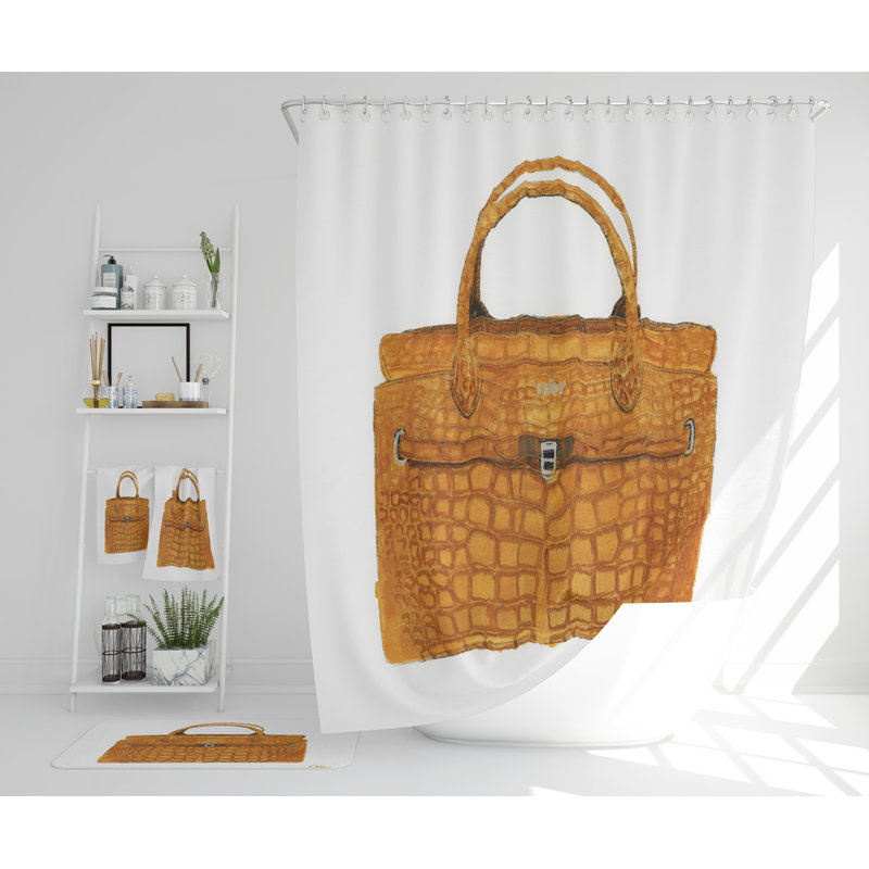 Nemea Polyester Shower Curtain Set
