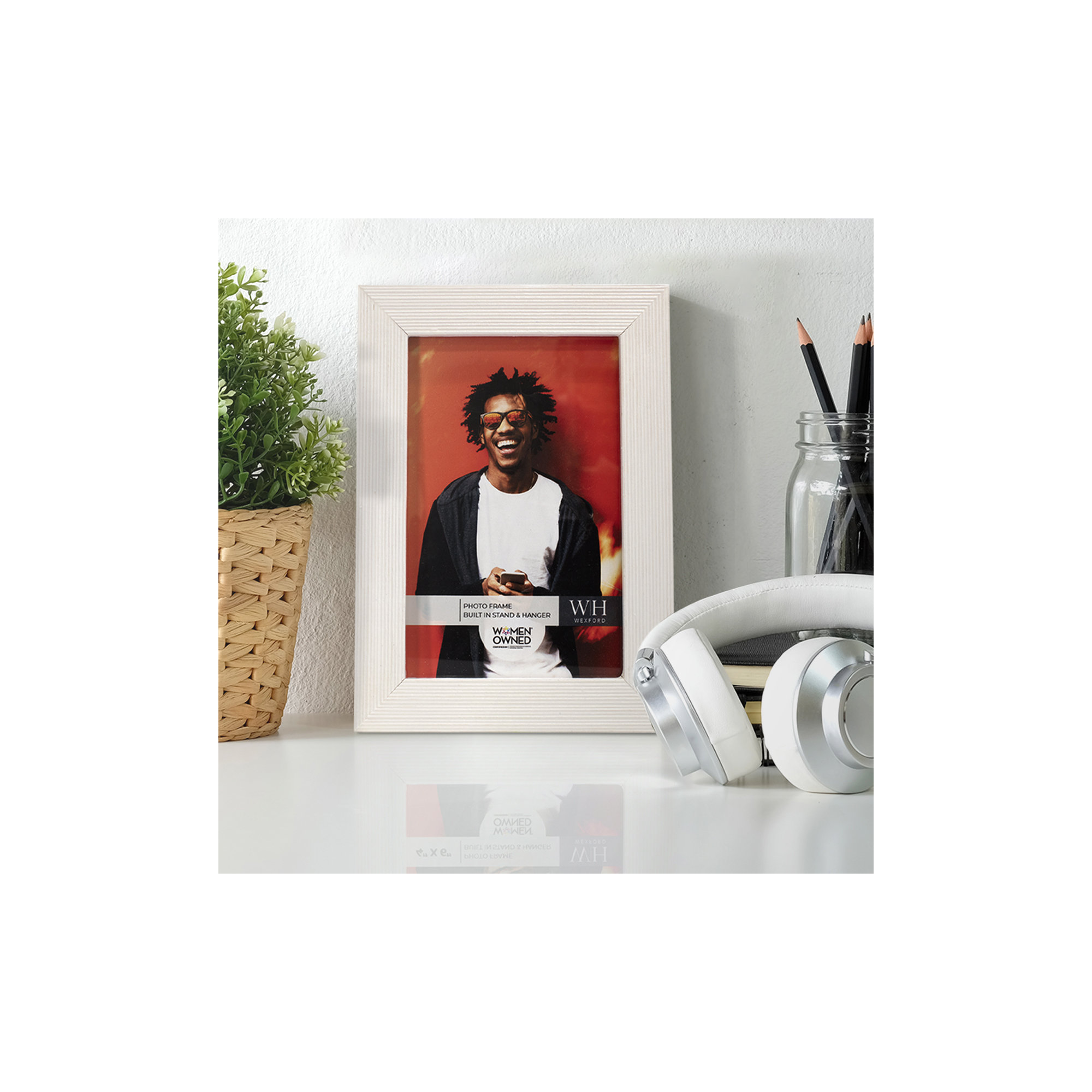 Apolline Wood Picture Frame, White, 4" x 6"