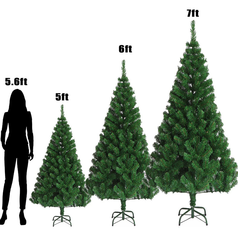 Lighted Artificial Pine Christmas Tree, 6' H