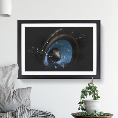 Hi Fi Speaker in Blue - Picture Frame Graphic Art
