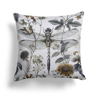 Dragonfly Fairytale Indoor/Outdoor Square Throw Pillow