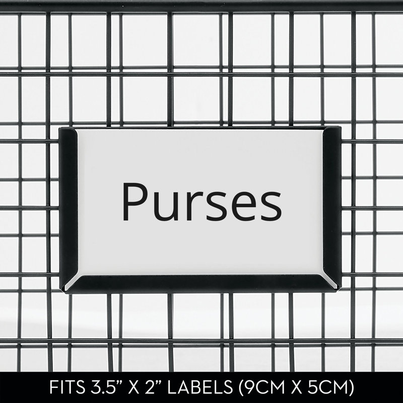 Metal Pantry Basket with Label Plate for Kitchen Organization and Storage - Set of 2 - Matte Black