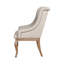 Ensemble de 2 fauteuils rembourrés en tissu crème, brun orge