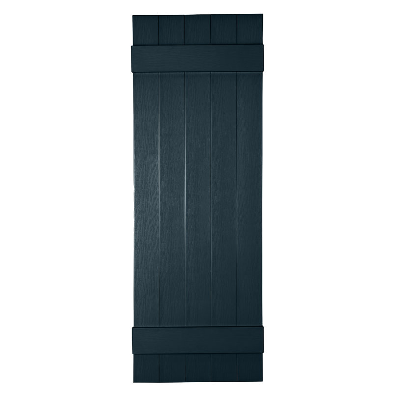 Persiennes personnalisées à 5 planches fermées, Bleu Bedford, 31"