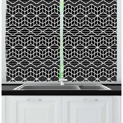 Geometric Kitchen Curtain