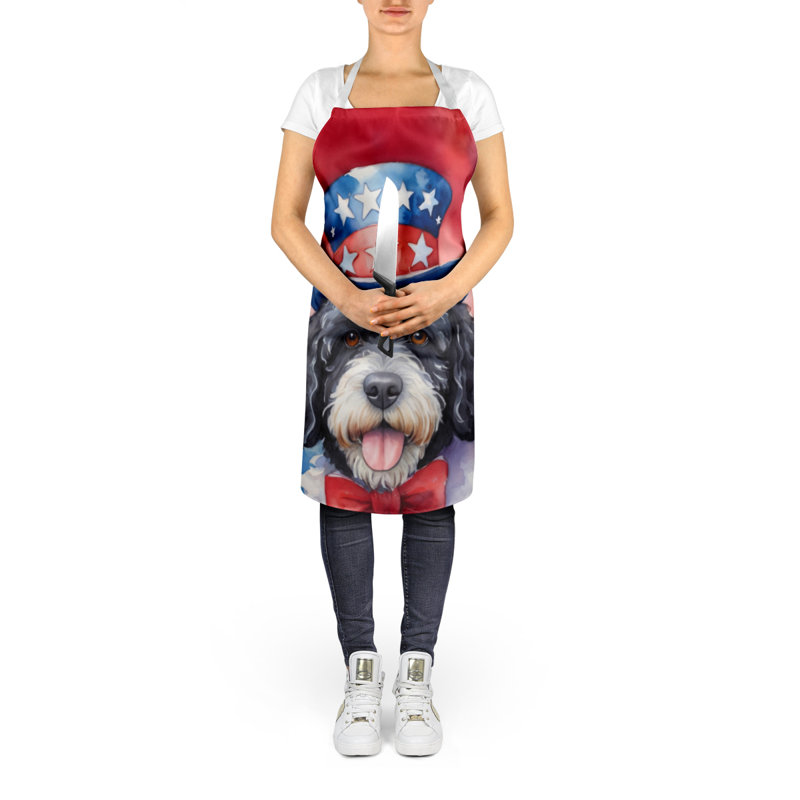 Patriotic American Apron, Portuguese Water Dog