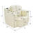 Compression Sofas, White Corduroy Multifunctional Modern Chair for Home
