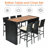 Arayla 6 - Person Acacia Wicker Patio Dining Set with Rectangular Table , Cushions Included