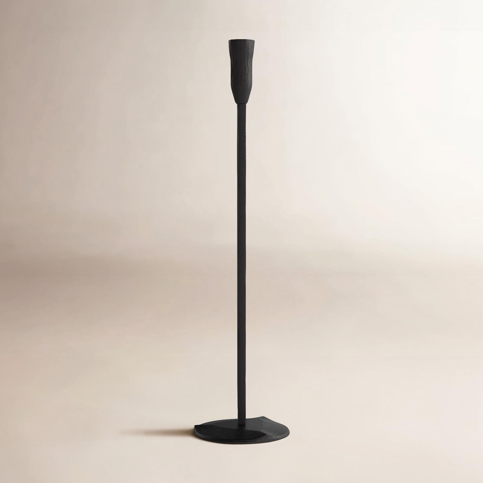 Diaz Metal Candlestick Holder, 20" H x 5" W x 5" D, Black