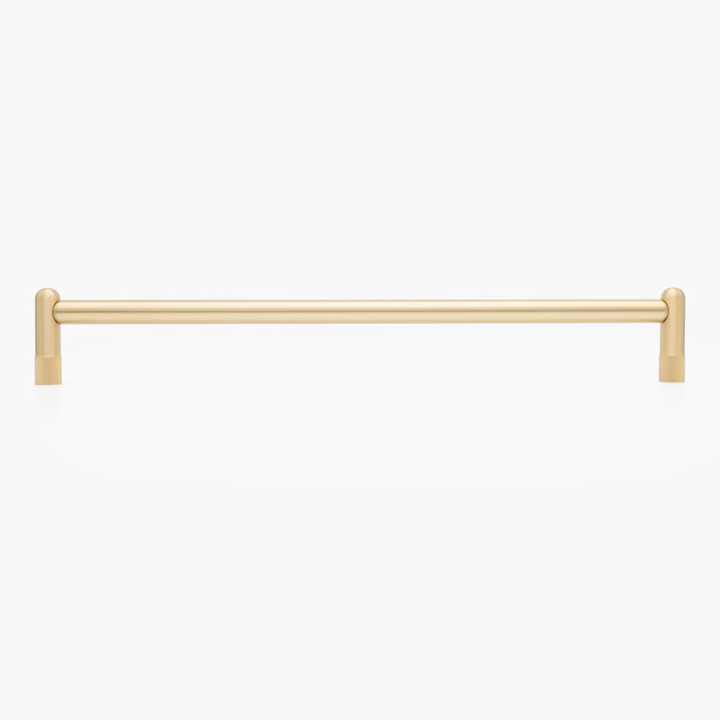 Poignée d'appoint moletée, 18", Laiton satiné