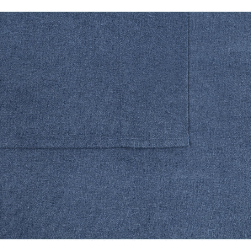 Traditional Cozy 100% Cotton Flannel Sheet Set, King Sheet Set + Fitted Sheet + 2 Pillowcases, Blue
