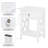 White MDF 1-Drawer Cathrine With Crossed Side Design, 15.7X11.8X23.6In - 2Pcs