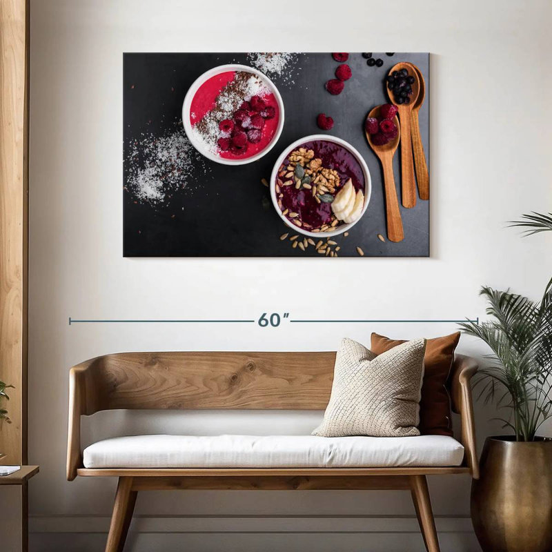 Yarlin Blueberries Smoothie, 30" H x 45" W