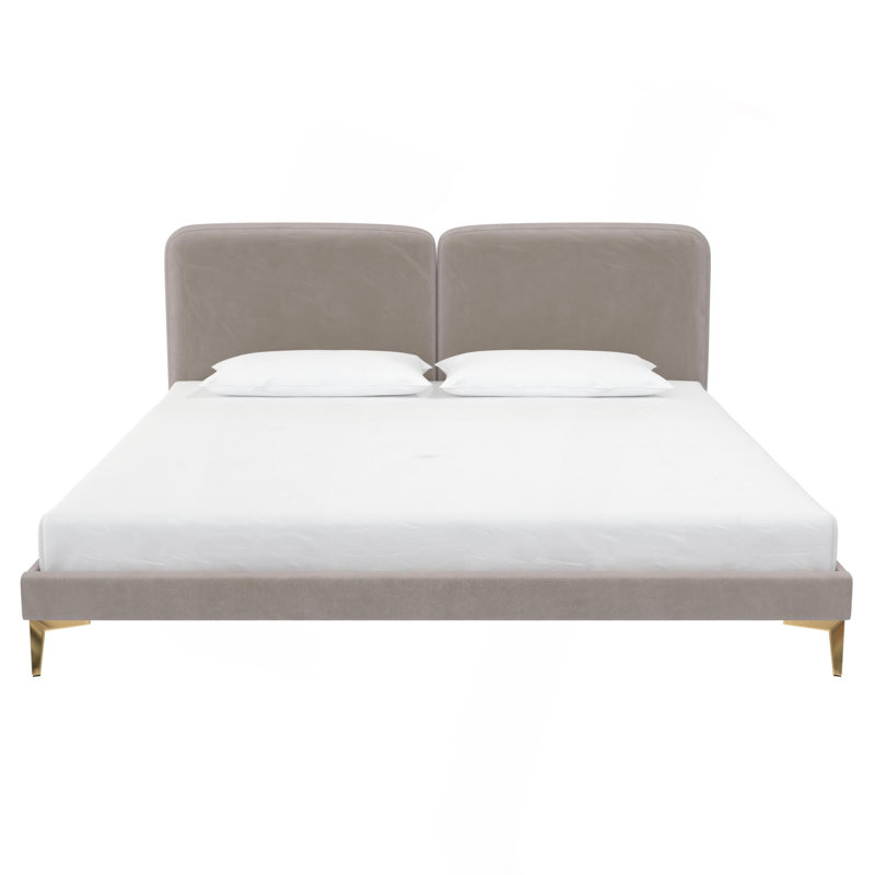 Lit tapissier Coco, Taupe
