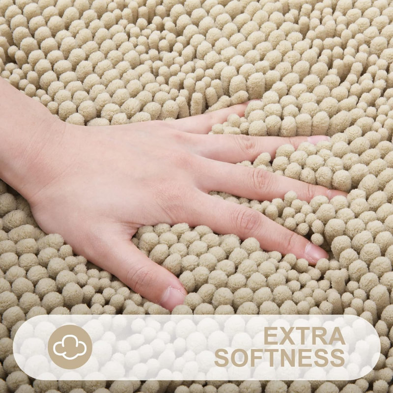 Tapis de bain Watervliet Chenille, Beige