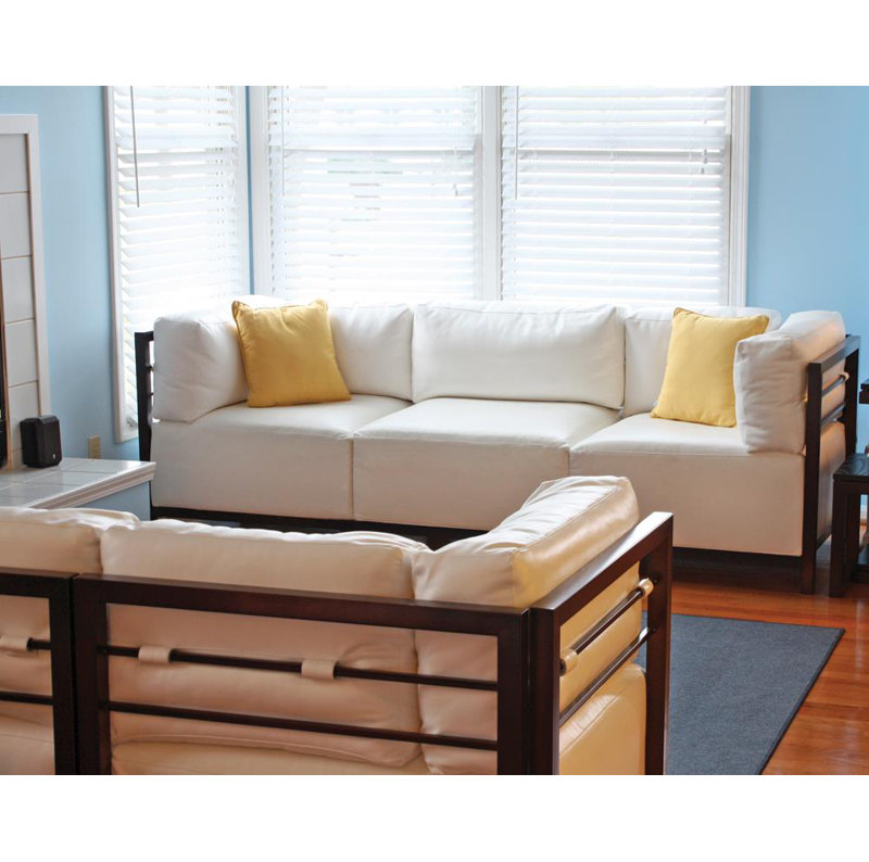 Housse pour fauteuil Woodsen, Similicuir blanc