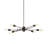 Nebraska 6 Light Sputnik Modern Linear Chandelier-23002788
