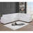4-Piece Fur-Like Corduroy Upholstered L-Shaped Sectional In Milk-652575739