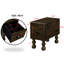 Table d'appoint en bois massif avec tiroir, attrait rétro, mobilier de chambre à coucher et de salon, finition facile à assembler, pour la chambre à coucher, assemblage sans effort-2063119938-2063119939