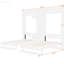 Deux lits simples en blanc, unité de rangement centrale et tablette - fonction des pieds, peu encombrant pour les petits espaces de vie, armoires design, appartements confortables