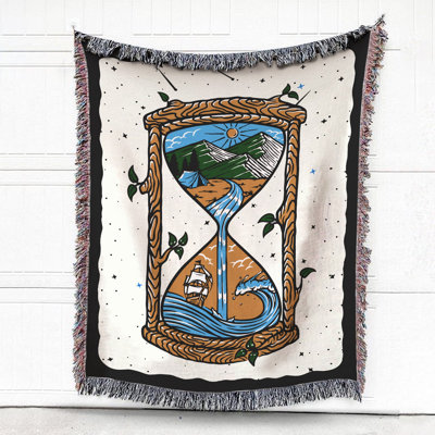 Landscape In Old Hourglass 100% Cotton Throw