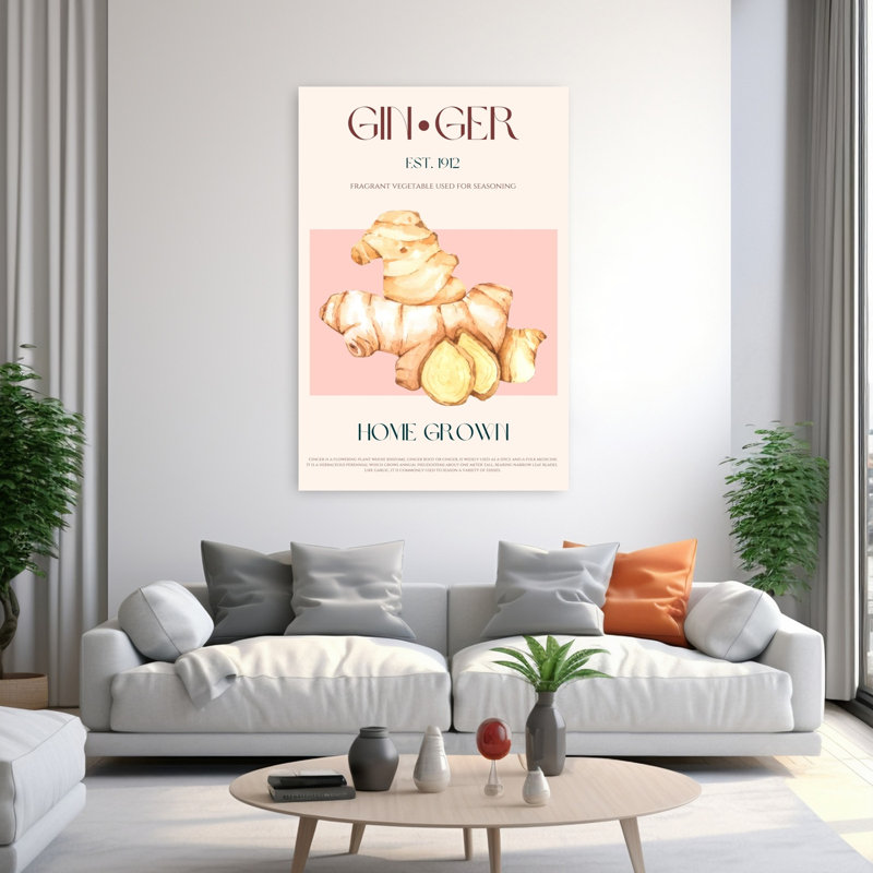 Home Grown Ginger by Nazma Khokhar - Wrapped Canvas Print, 152.4 cm H x 101.6 cm W