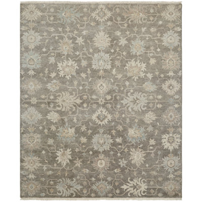 Wool Oriental Area Rug in Brown