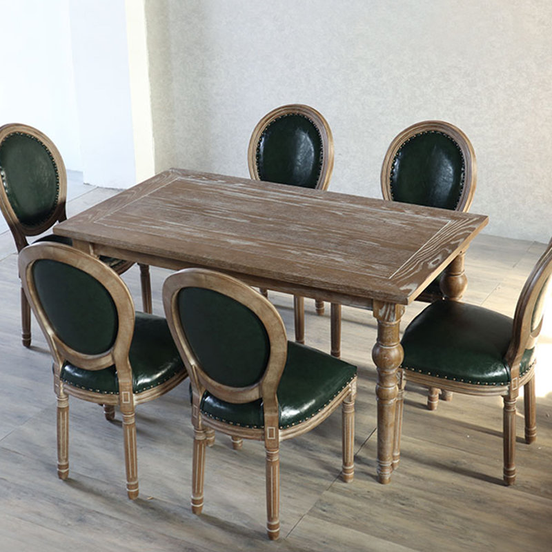 Tables de salle à manger en bois massif brun, H 29,92 po x L 70,87 po x l 31,5 po