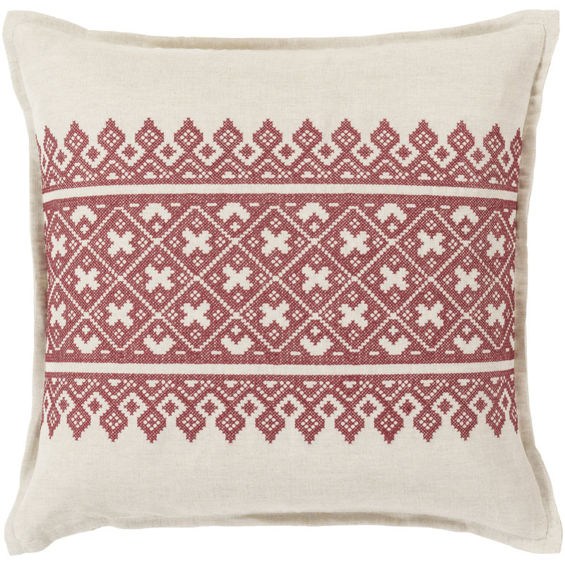 Coussin Pentas, 22 po x 22 po, Rouge, Housse de coussin seulement