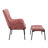 Velvet Armchair with Ottoman-382774842