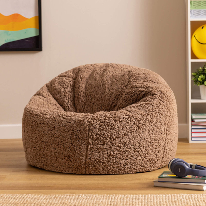 Kids Kingston Teddy Fleece Classic Bean Bag, Brown
