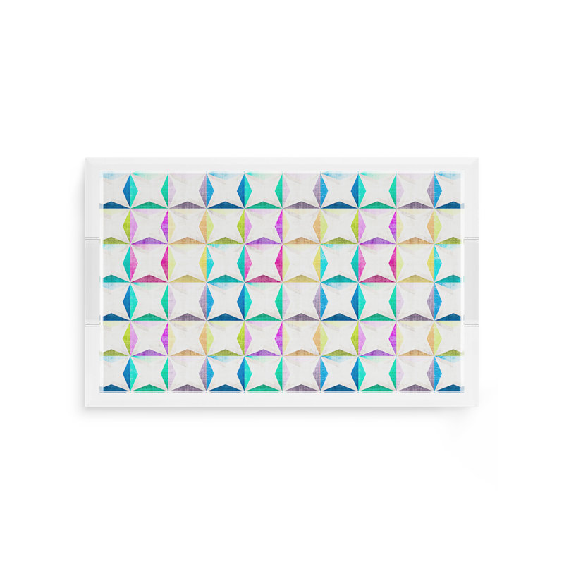 Truiq Happy Acrylic Rectangle Decorative Tray, 12.5"W x 7.75"D x 2"H