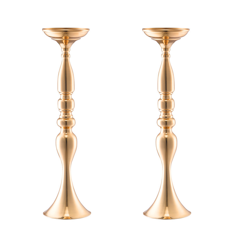 24 pièces de 50 cm / 19,7 po de haut, vase à fleurs de mariage, centre de table de mariage en métal, présentoir à arrangement floral doré pour tables, fête de mariage, décoration de fête d'anniversaire
