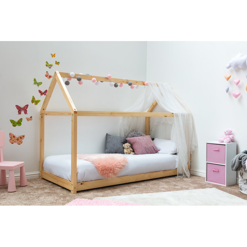 Mosley Single (3') Standard House Beds, Pine, Single (3'), No Mattress