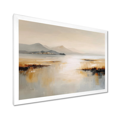 «Brown Grey Sunset Over Flathead Lake», art sur toile, paysage brun